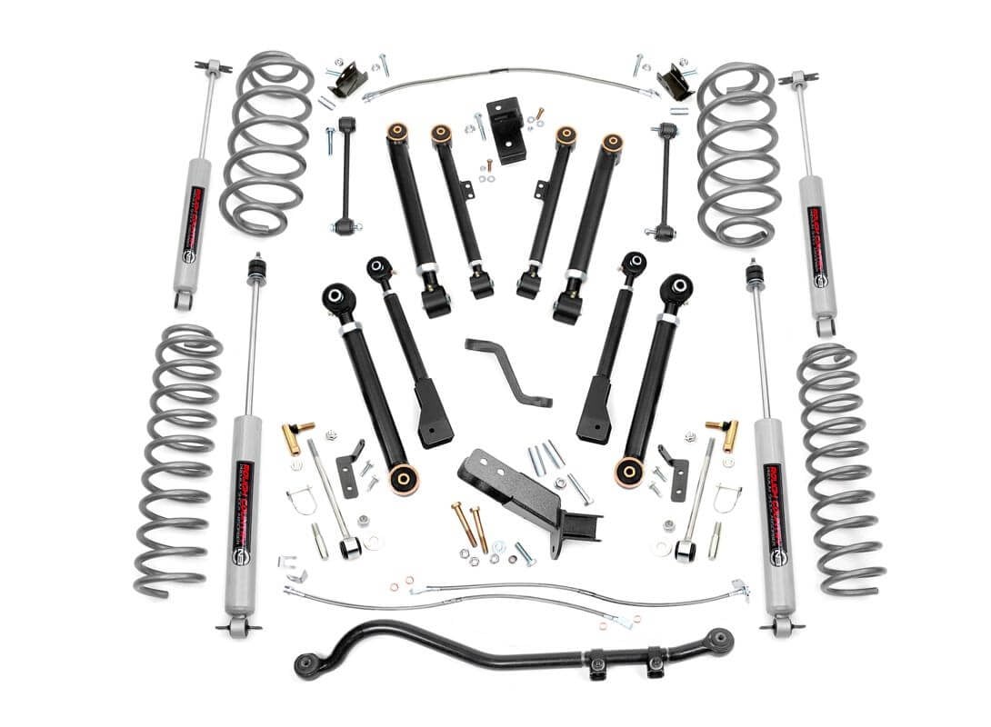 Jeep Wrangler Unlimited Suspension Lift Kit - Rough Country - 4 Inch Lift Kit | X-Series - '04-'06
